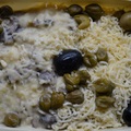Szicíliai gombás spagetti fehérborral, sajttal