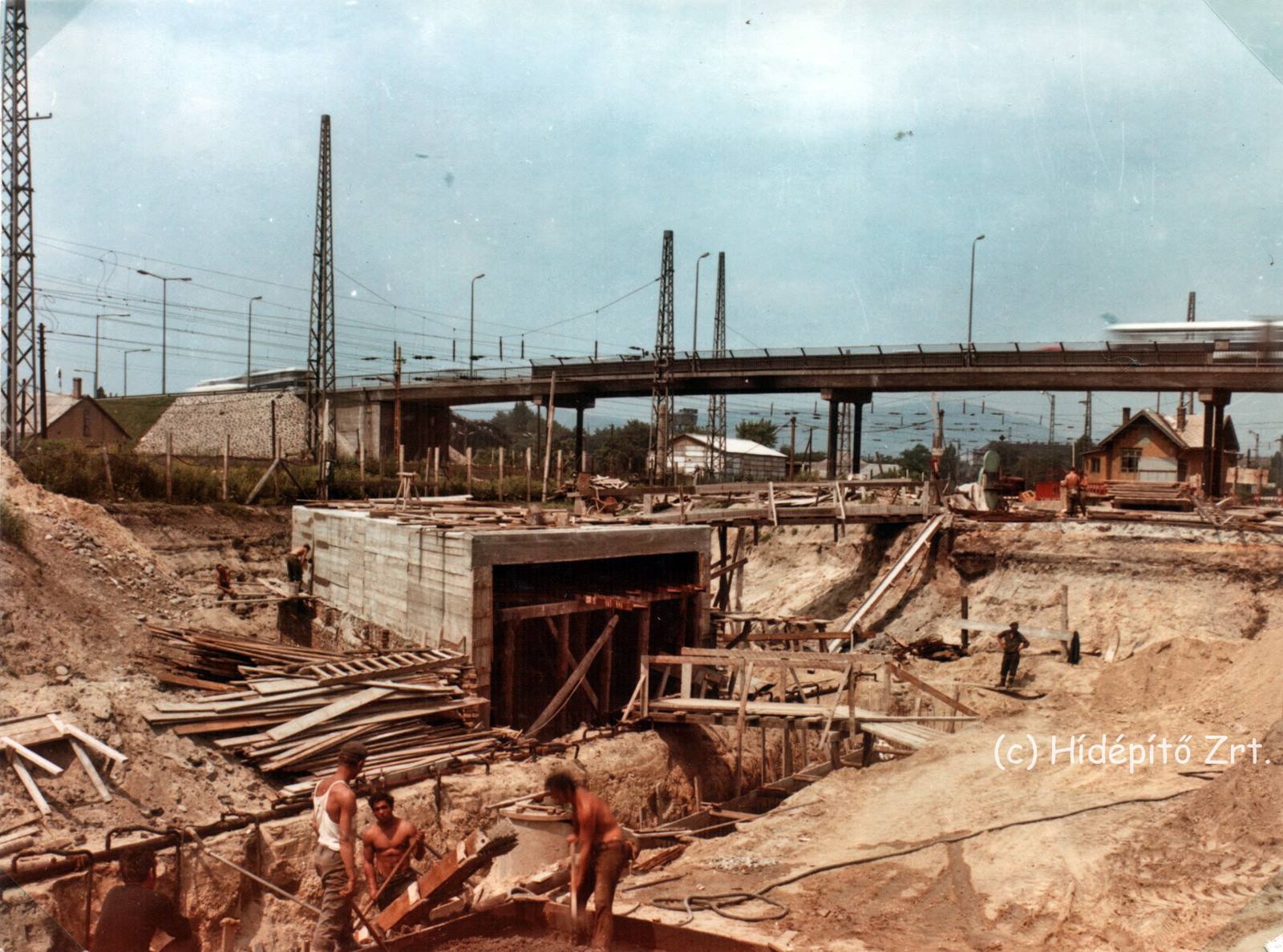 A Földalatti vonalának meghosszabbítása, 1972. (kép: Hídépítő Zrt.)