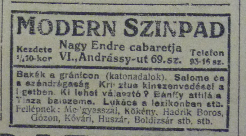 fovarosi.blog.hu: AndrassyUt69-ModernSzinpad-1913Januar-AzEstHirdetes