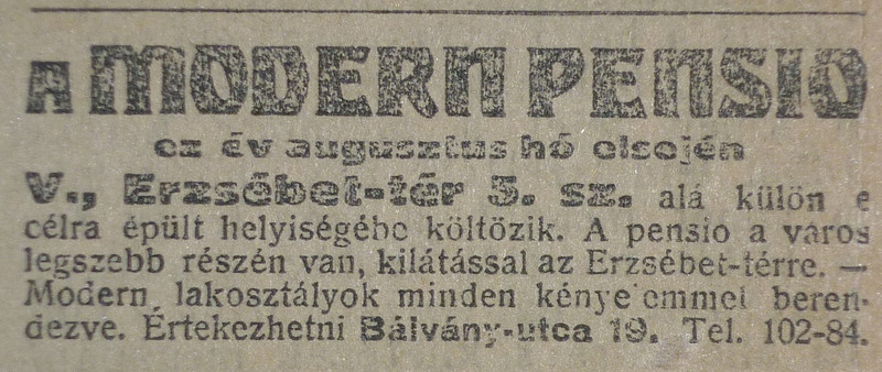 fovarosi.blog.hu: ErzsebetTer3-1913Julius-AzEstHirdetes