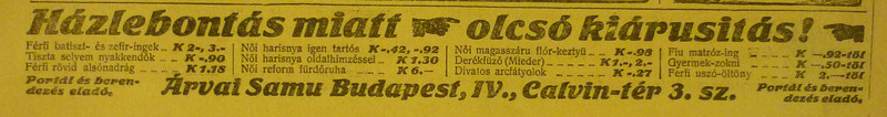 fovarosi.blog.hu: KalvinTer3-1913Junius-AzEstHirdetes
