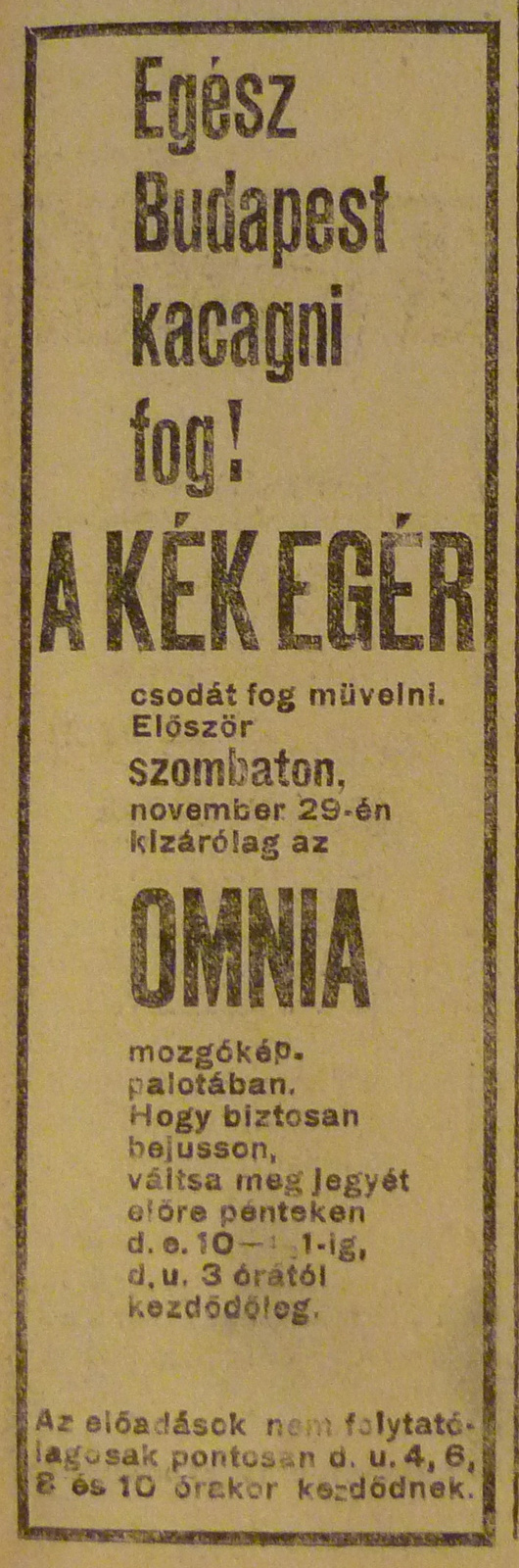 fovarosi.blog.hu: KekEger-1913November-AzEstHirdetes-03