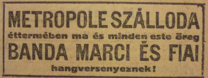 fovarosi.blog.hu: MetropolSzallo-1913Februar-AzEstHirdetes