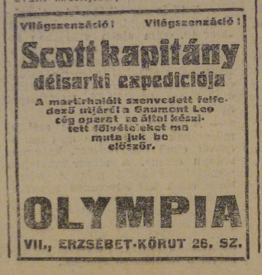 fovarosi.blog.hu: OlympiaMozi-ErzsebetKrt26-1913Marcius-AzEstHirdetes