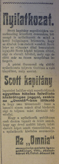 fovarosi.blog.hu: OmniaMozi-1913Marcius-AzEstHirdetes2
