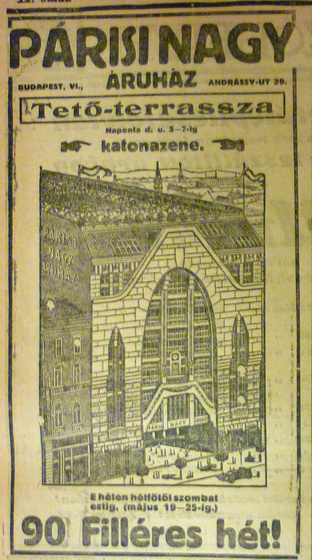 fovarosi.blog.hu: ParisiNagyaruhaz-1913Majus-AzEstHirdetes