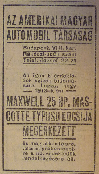 fovarosi.blog.hu: RakocziUt61-1913Aprilis-AzEstHirdetes