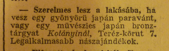 fovarosi.blog.hu: TerezKorut7-1913Junius-AzEstHirdetes