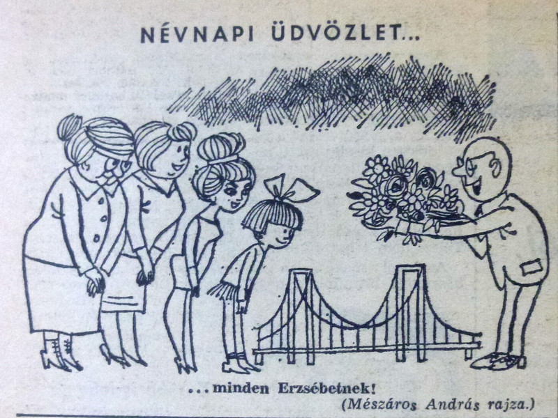 fovarosi.blog.hu: ErzsebetHid-19641118-Karikatura-Nepszabadsag - indafoto.hu