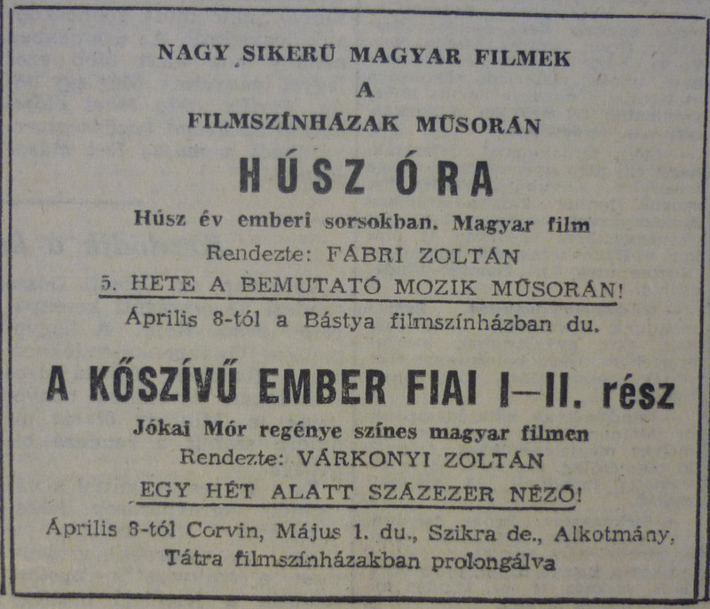 fovarosi.blog.hu: 196504-CorvinMozi-MagyarNemzetHirdetes - indafoto.hu