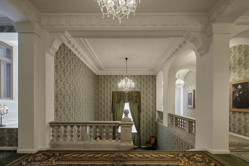 A negyedik emelet előtere. Fotó: Mystery Hotel Budapest<br />