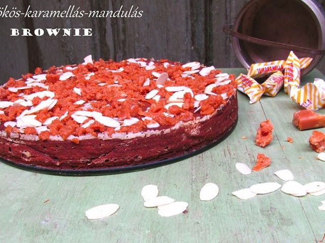 Sütőtökös-karamellás-mandulás brownie