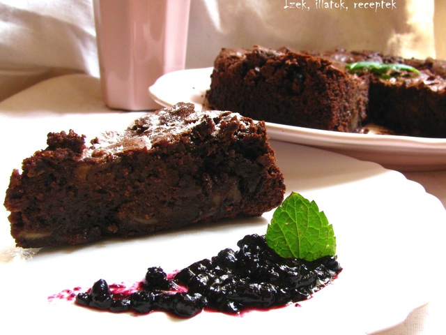 Sajtkrémes-karamellás-banános brownie