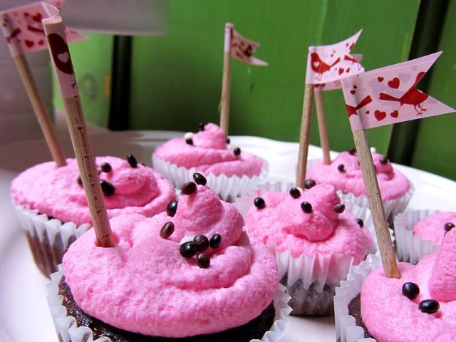 Csajos csokis cupcake