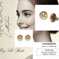 Kaleidoszív fülbevaló – színpompás mandala, amely a szívedből ragyog