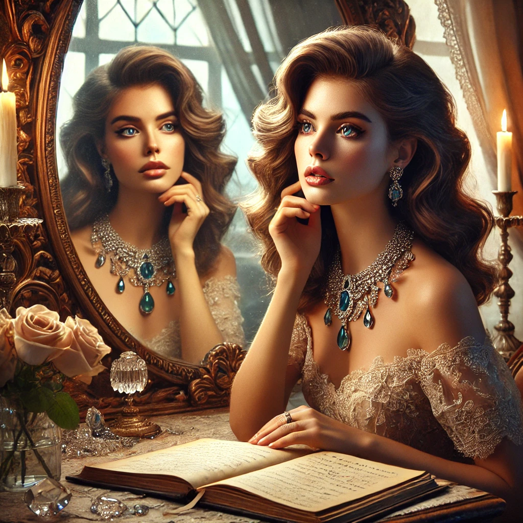 dall_e_2025-04-20_11_30_43_a_hyper-realistic_romantic_scene_of_a_beautiful_woman_with_flowing_brunette_hair_and_blue_eyes_sitting_at_her_ornate_dressing_table_and_facing_a_larg.webp