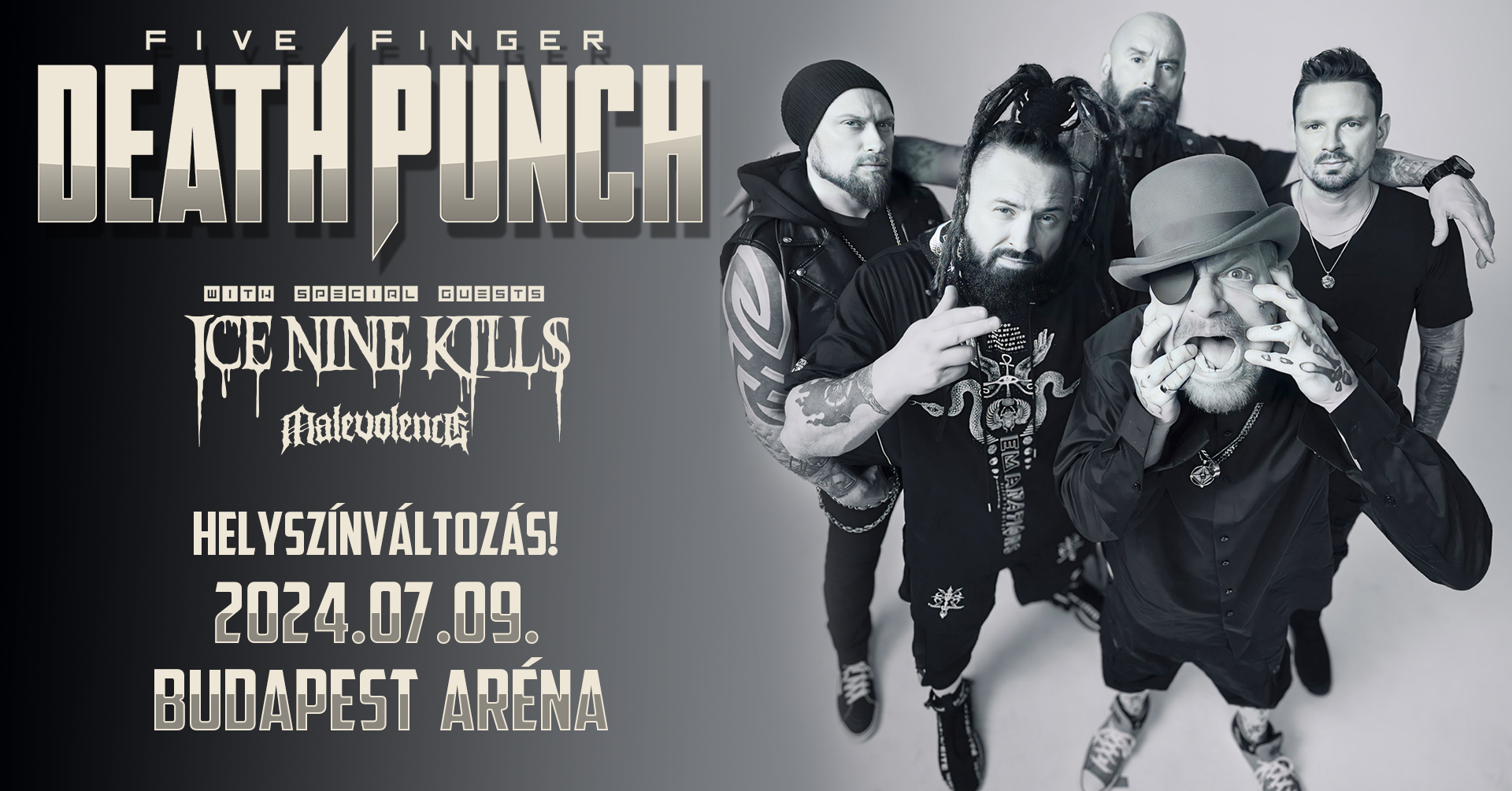 Visszatér a Five Finger Death Punch az Arénába