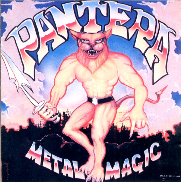 Pantera - Metal Magic (1983): Talán túl szoros az öv? Mi más baja lehet ennek a rózsaszín párducnak? A kést a jobb mancsában szorongatja, úgyhogy mi balra elhajolunk.