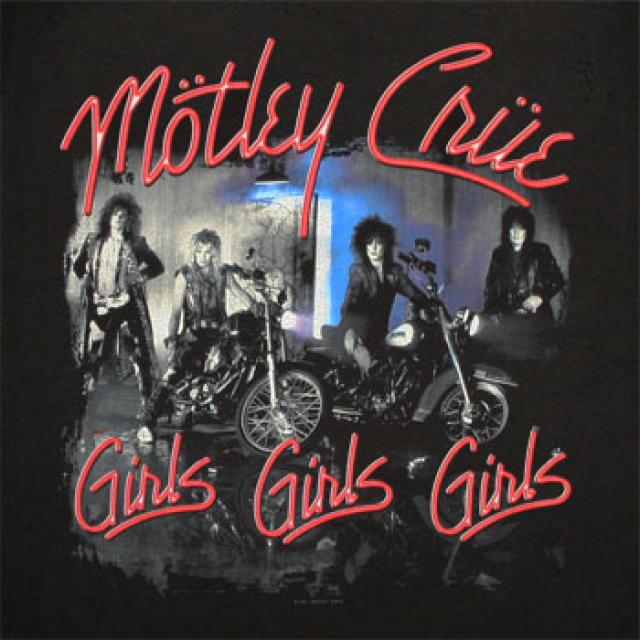 6. Mötley Crüe - Girls, Girls, Girls:<br /><br />A tetkókirály glam rockerek egyik legjobb lemeze 1987. május 15.-én jelent meg, és olyan korszakos slágerek találhatók rajta, mint a címadó dal, „Girls, Girls, Girls”, a „Wild Side”, vagy a „Youre All I Need”. Zene a csajozásról, piázásról - 100 százalék hedonizmus.