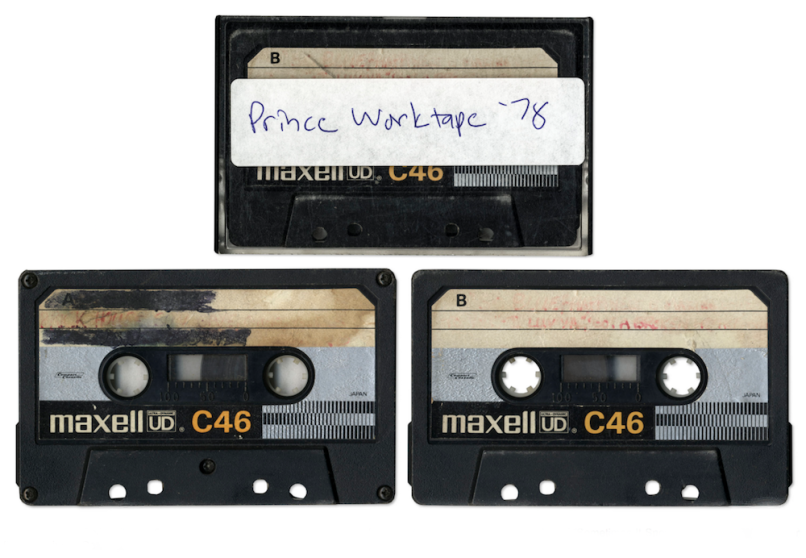 1978-as magnókazetta<br /><br />Hat számot, többek közt a Sometimes it Snows in April egy korai verzióját is tartalmazza a szalag, melyet 1978-ban rögzített Prince. A dalokon kívül ez a majdnem negyven éves kazetta bepillantást enged a zenész kreatív munkálataiba is. Húszezer dollárért cserébe bárki meghallgathatja.  
