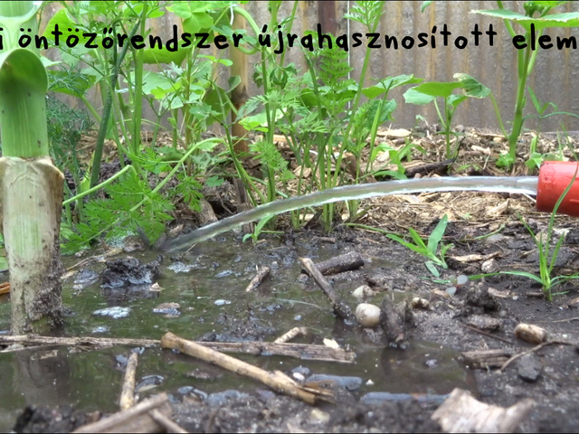 Öntözőrendszer újrahasznosított cuccokból (olvasói mutatvány)