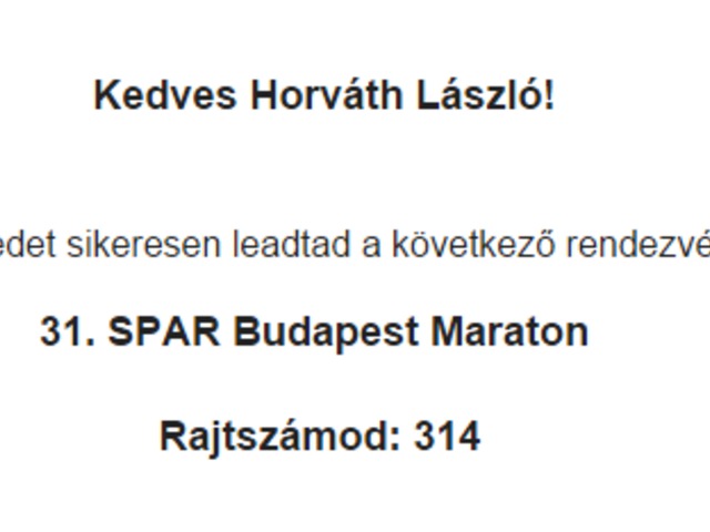 Beneveztem! - Budapest maraton harmadszor!