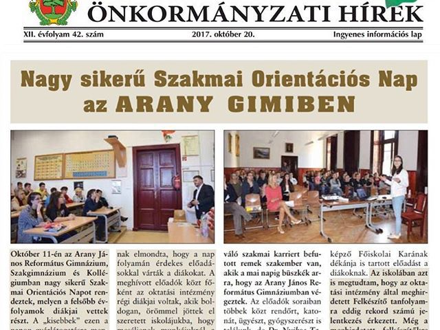 Cikk a pályaorientációs napról az ÖH legfrissebb lapszámában #ajrg #gimiblog #öh #nagykőrös #pályaorientáció