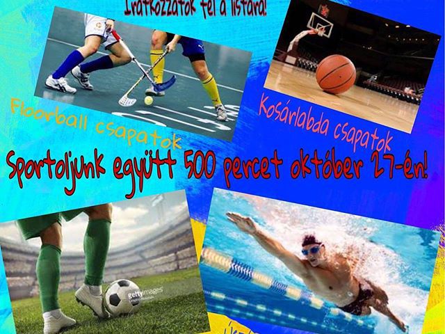 Gyertek és mozogjunk együtt 500 percet október 27-én délutántól késő estig! #ajrg #gimiblog #mozognijó #sport #testnevelés