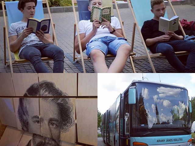 Arany 200 busz Nagykőrösön #ajrg #gimiblog #olvasnijó #aranyjános #könyv #busz #aranybusz #nagykőrös