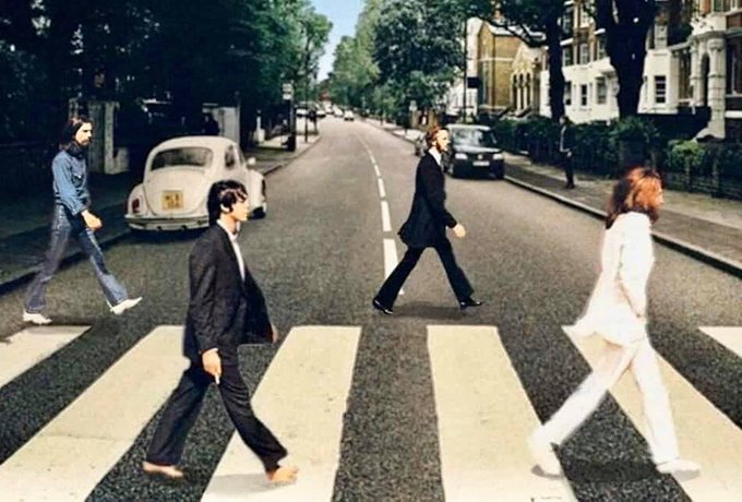 Abbey Road-i átkelés karanténhoz igazítva