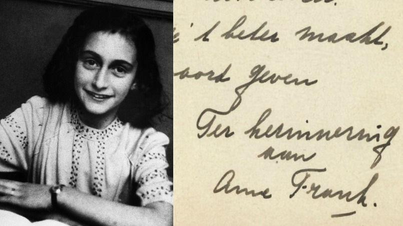 Árverésen Anne Frank kézírása