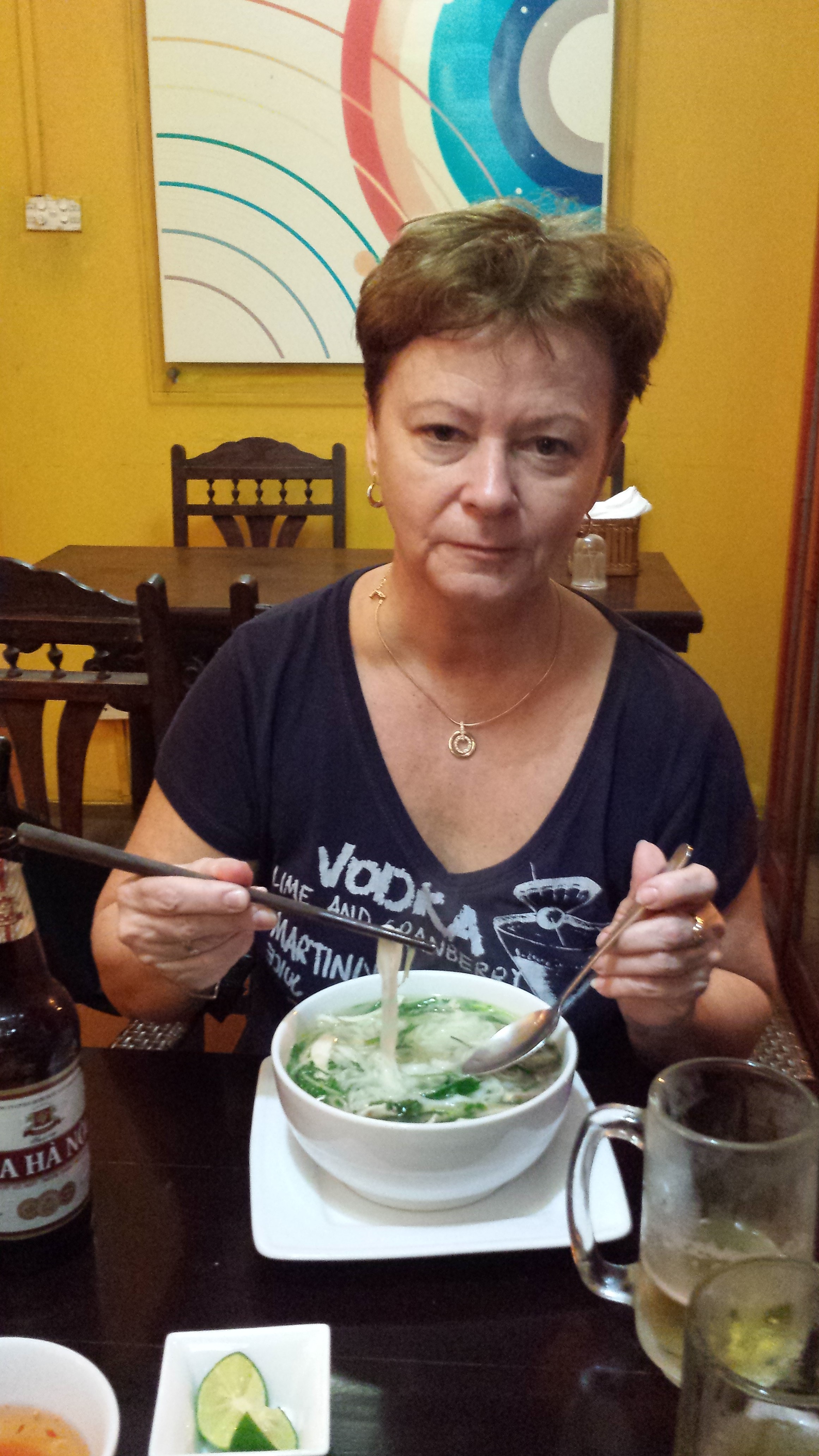Vietnami nemzeti eledel a pho leves. A helyiek leginkább reggelire eszik, de nekem este is jól esett.