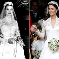 Grace Kelly és Kate Middleton esküvői ruhája