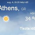 Görögország napi aktuális időjárás előrejelzés 2010.augusztus 4.
