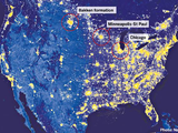 US gas flaring is visible from space