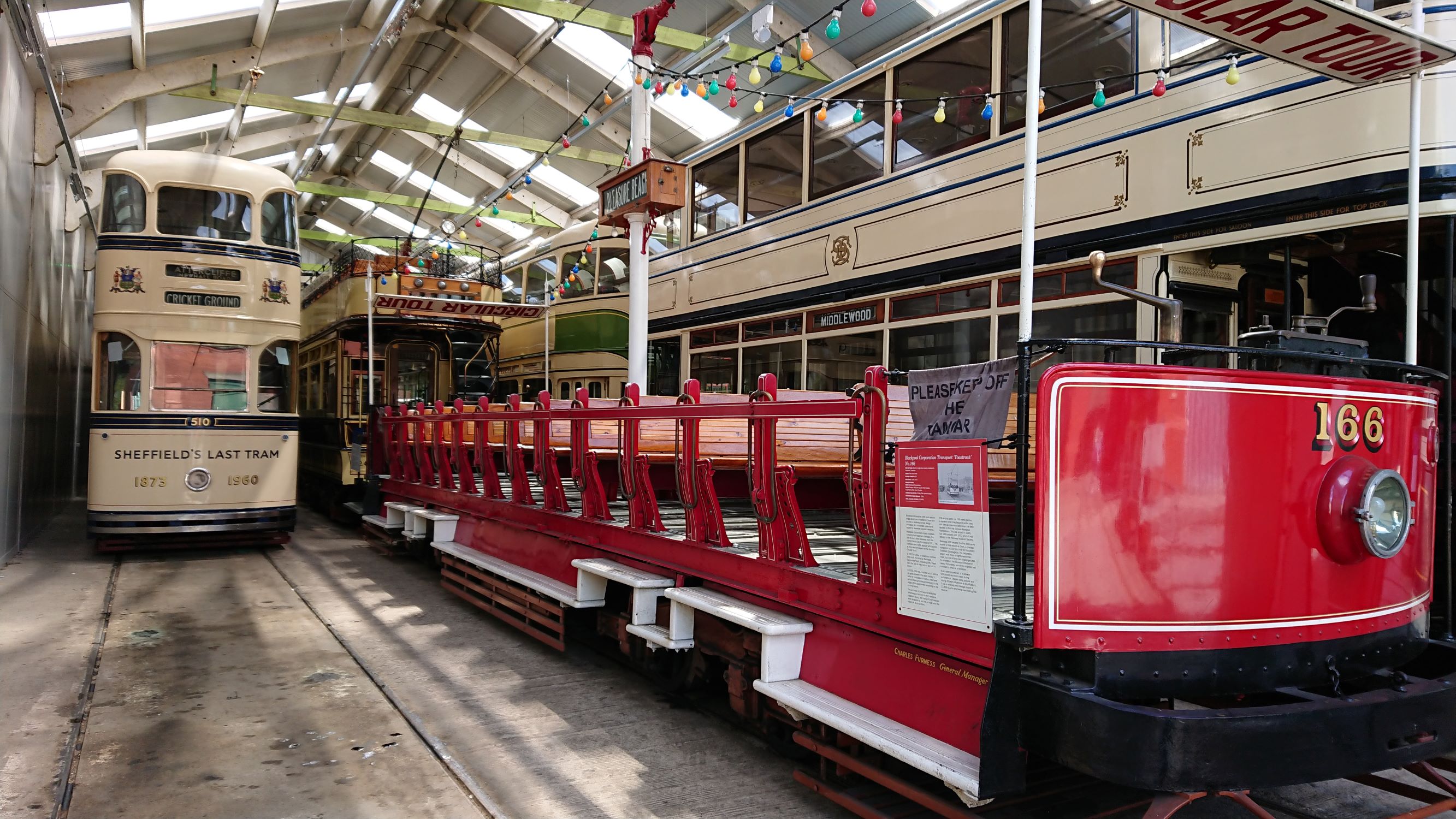 Blackpool híres nyitott villamosa