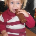 Zoe (m)eating Santa 2011
