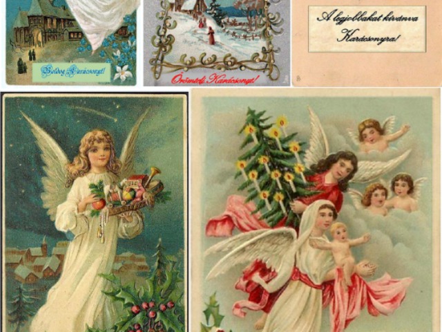 Viktoriánus karácsonyi ajándékkártyák