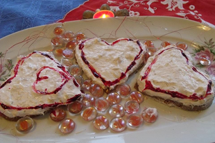 Valentin napi krémes szívecske sütés nélkül recept
