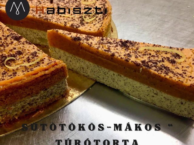 Sütőtökös-mákos “túrótorta”