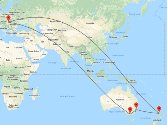 Melbourne, Sydney és Auckland