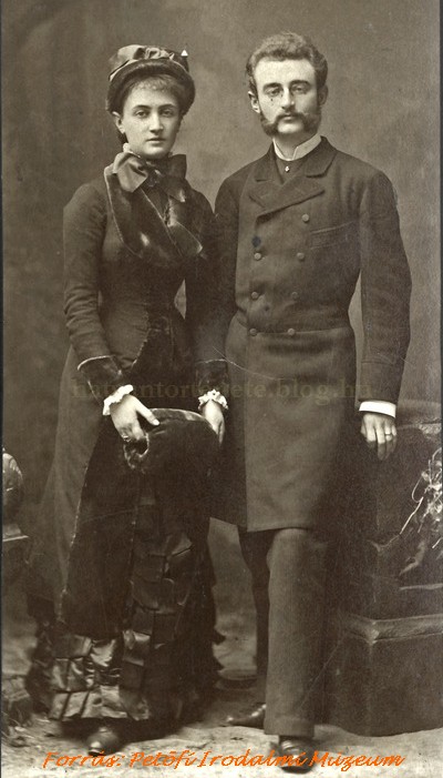 Sándor és felesége/unokatestvére, az 1901-ben elhunyt Emma (1880-as évek eleje)