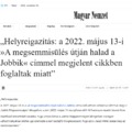 Magyar Nemzet - A megsemmisülés útján halad a Jobbik