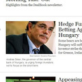 A Hedge Fund-ok Magyarország ellen?