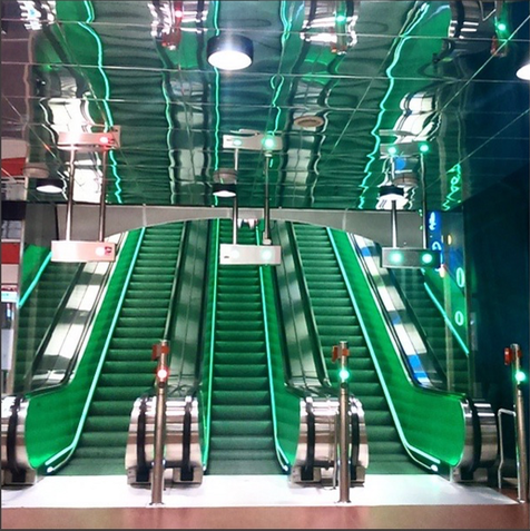 Retró diszkó metró – a Helsinki Egyetem metrómegálló (Fotó: Vilisics Feri)