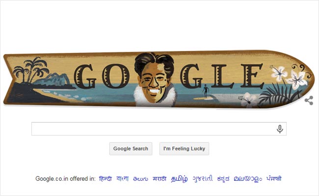 Duke születésének 125. évfordulóját a Google is megünnepelte. (Fotó: Google Doodles/Google ünnepi emblémák archívuma)