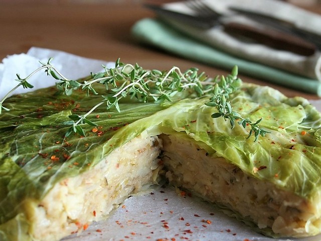 Üde káposztás-burgonyás pite