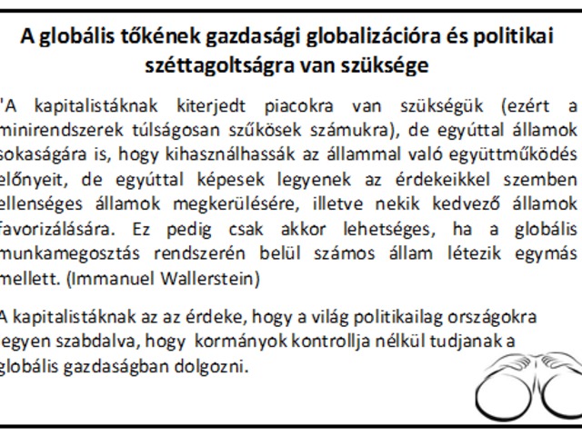 A globális tőkének politikai széttagoltságra van szüksége