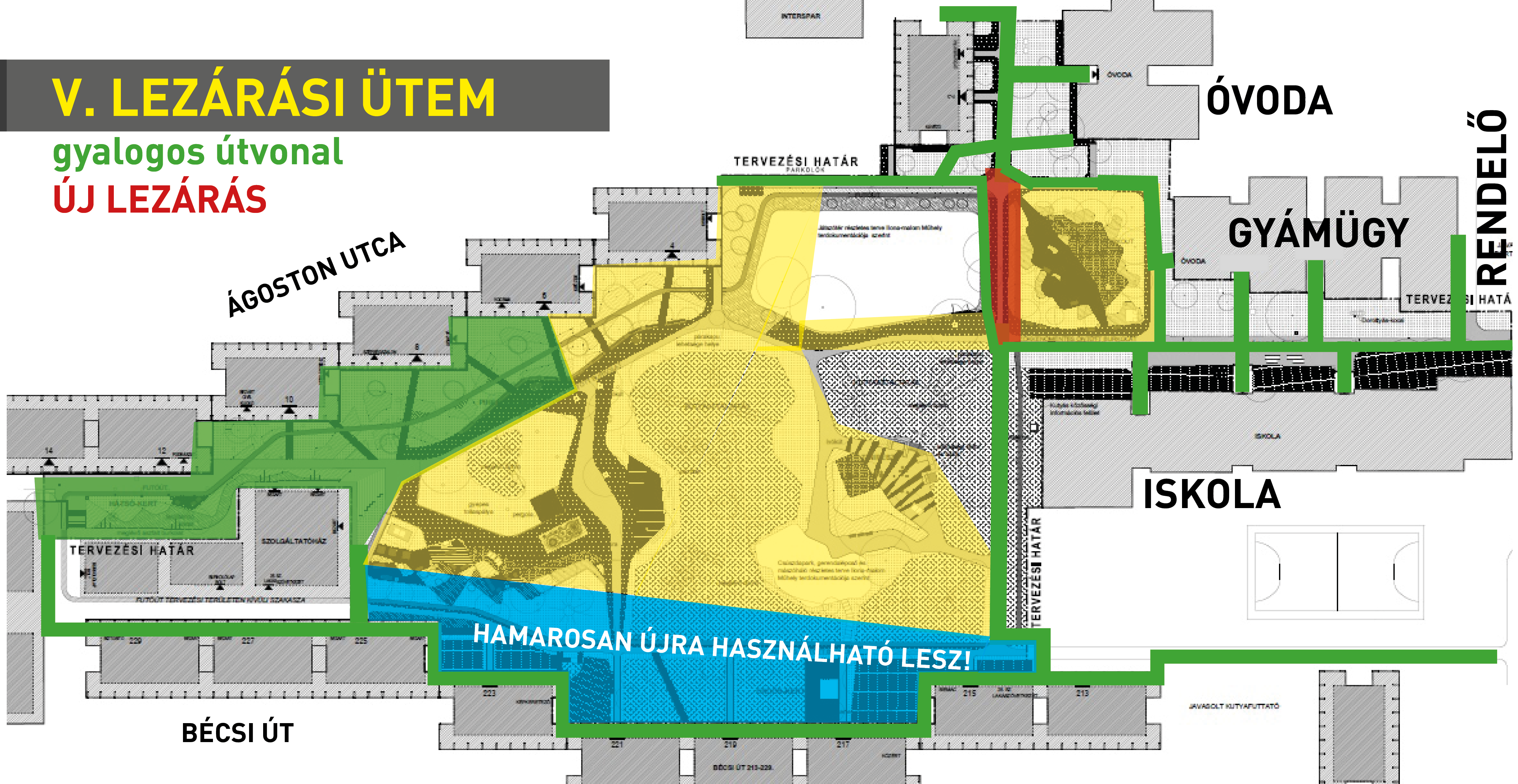 Újabb lezárás a játszótér mellett