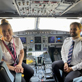 Andreea kapitány elsőként repült fenntartható üzemanyaggal